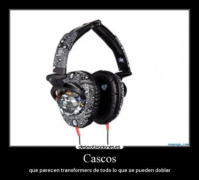 Cascos - que parecen transformers de todo lo que se pueden doblar