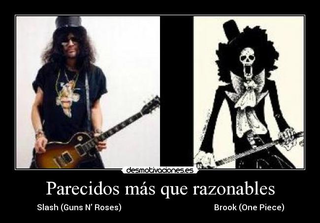 carteles parecidos guns roses slash brook one piece desmotivaciones