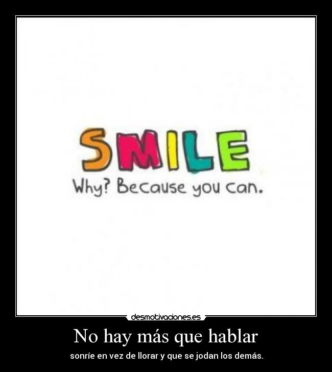 No hay más que hablar -