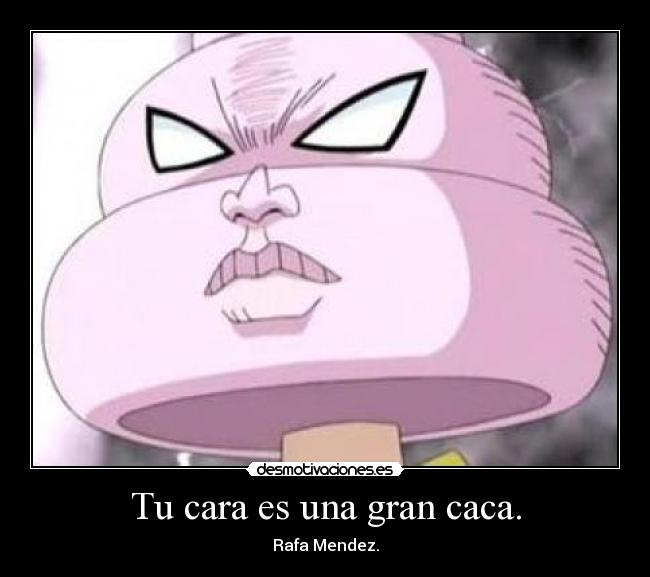 Tu cara es una gran caca. - Rafa Mendez.