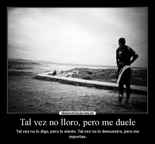 Tal vez no lloro, pero me duele - 