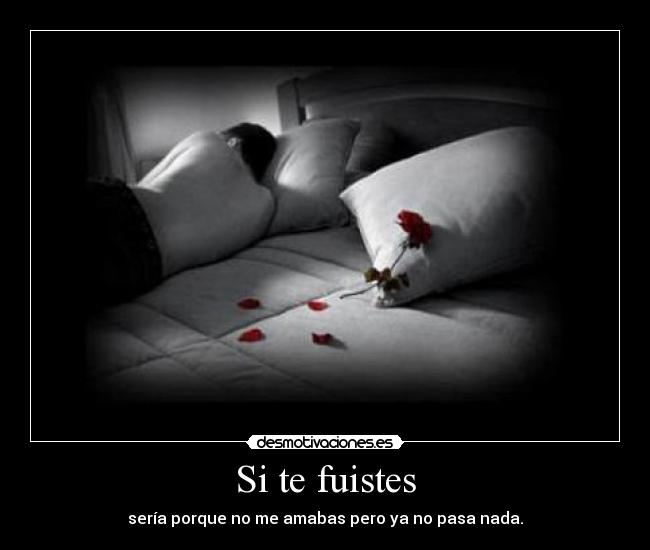 Si te fuistes -
