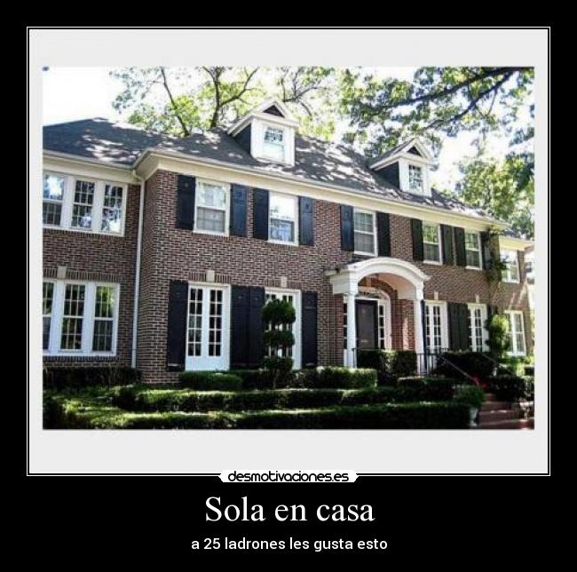 Sola en casa - a 25 ladrones les gusta esto