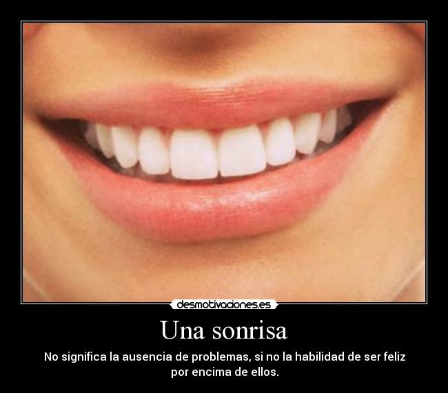 Una sonrisa -