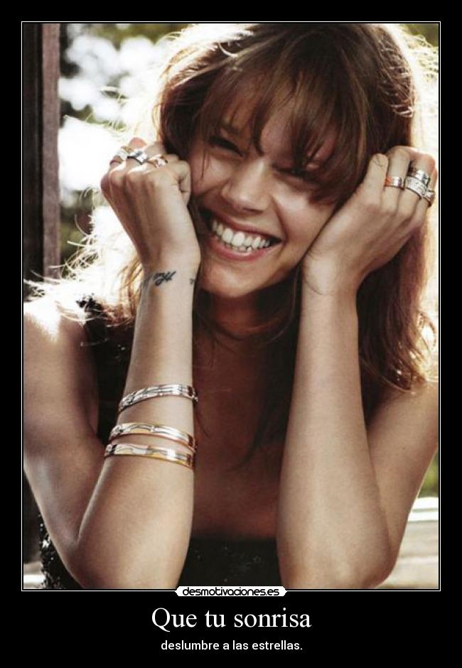 carteles sonrisa sonrisa estrellas deslumbrar desmotivaciones