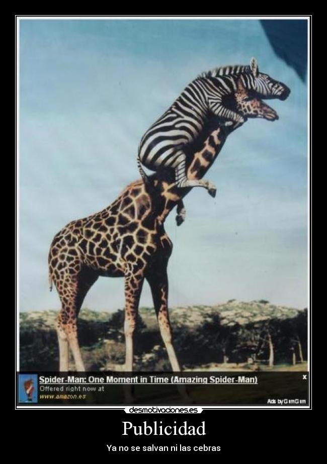 Publicidad - Ya no se salvan ni las cebras