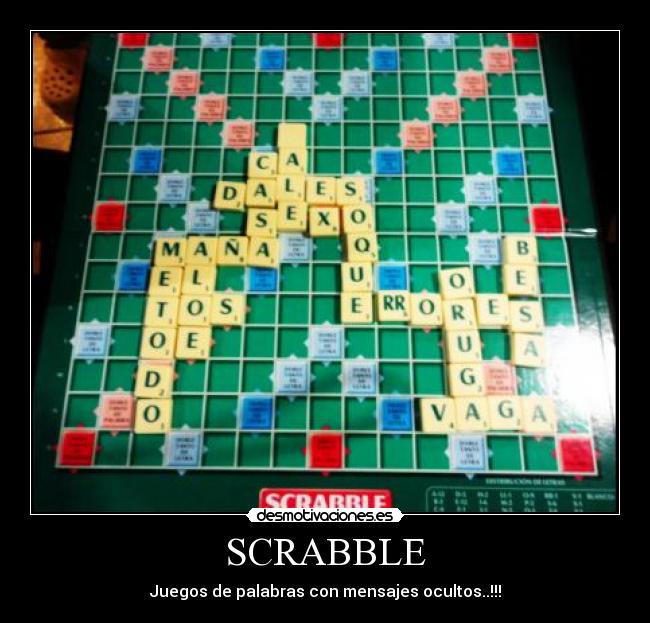 SCRABBLE - Juegos de palabras con mensajes ocultos..!!!