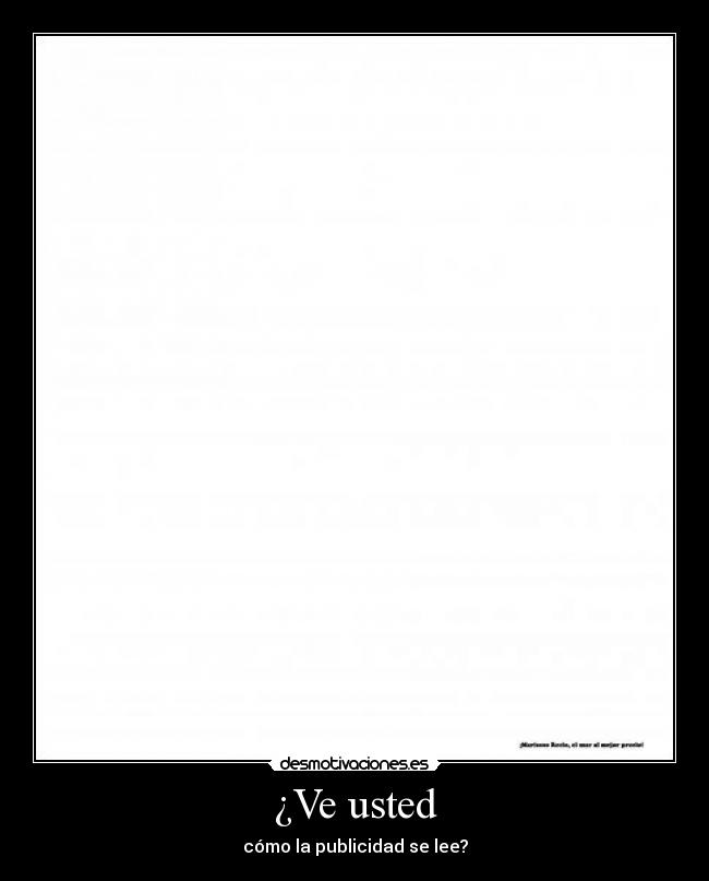 ¿Ve usted - cómo la publicidad se lee?