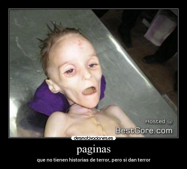 paginas - que no tienen historias de terror, pero si dan terror