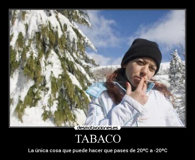 TABACO - La única cosa que puede hacer que pases de 20ºC a -20ºC