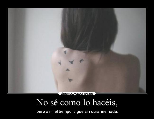 No sé como lo hacéis, -