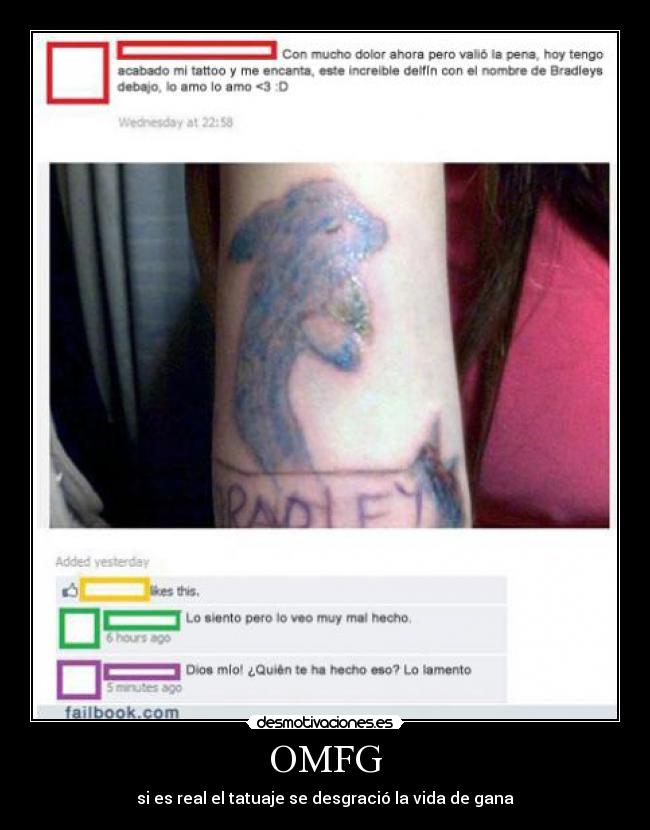 OMFG - si es real el tatuaje se desgració la vida de gana
