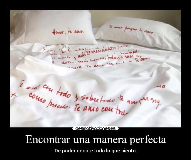 Encontrar una manera perfecta - 