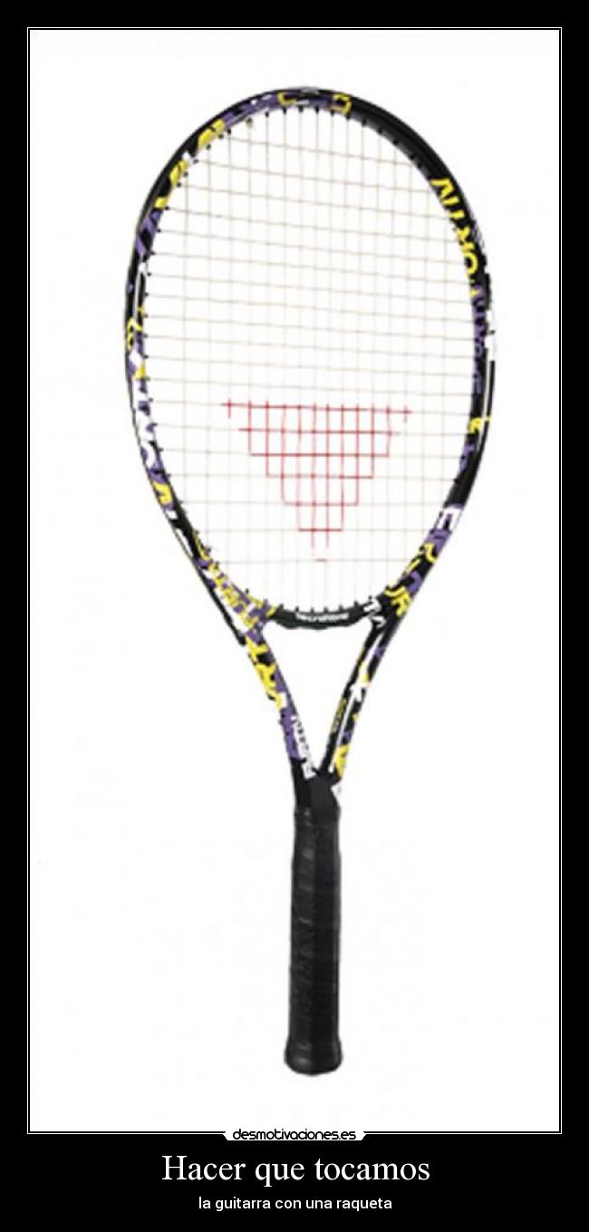 Hacer que tocamos - la guitarra con una raqueta
