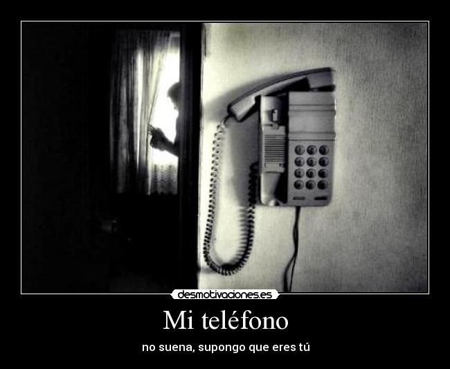 Mi teléfono - no suena, supongo que eres tú
