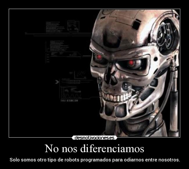 carteles robots humanos iguales desmotivaciones
