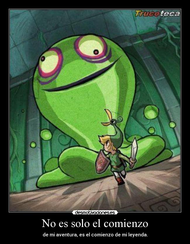 carteles link thelegendofzelda solo comienzo desmotivaciones