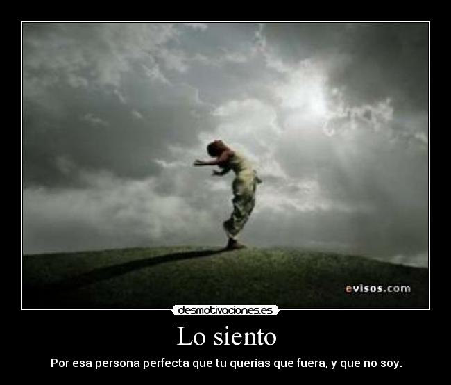 Lo siento -