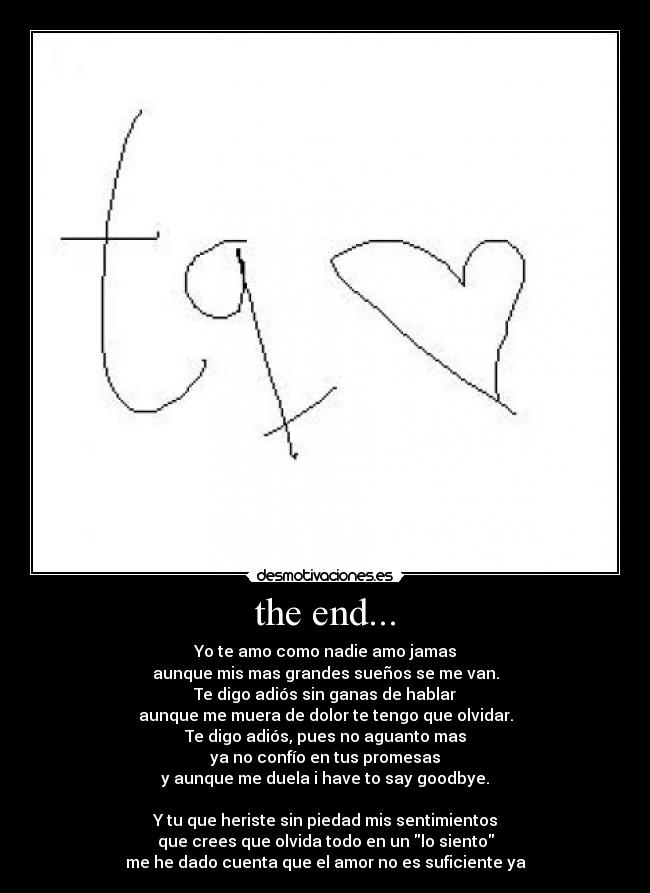 the end... - 