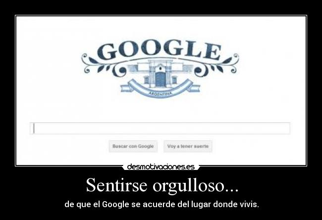 Sentirse orgulloso... -