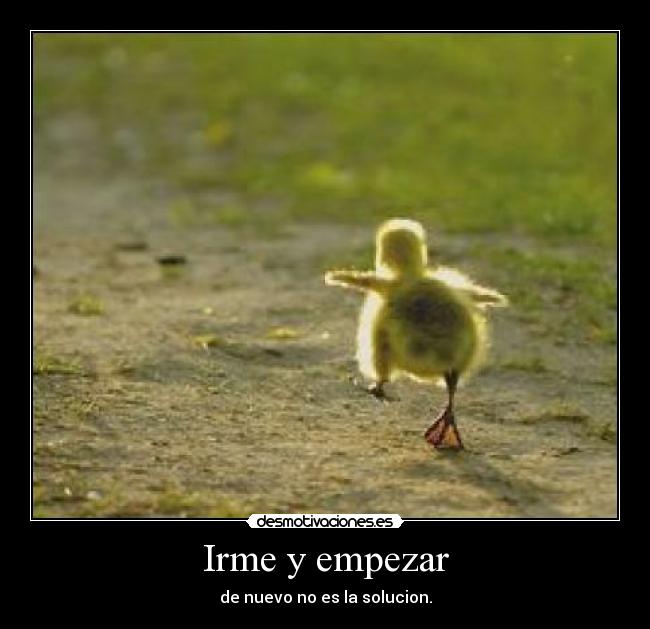 Irme y empezar - 