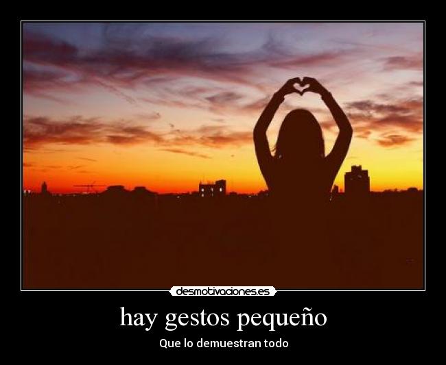 hay gestos pequeño -