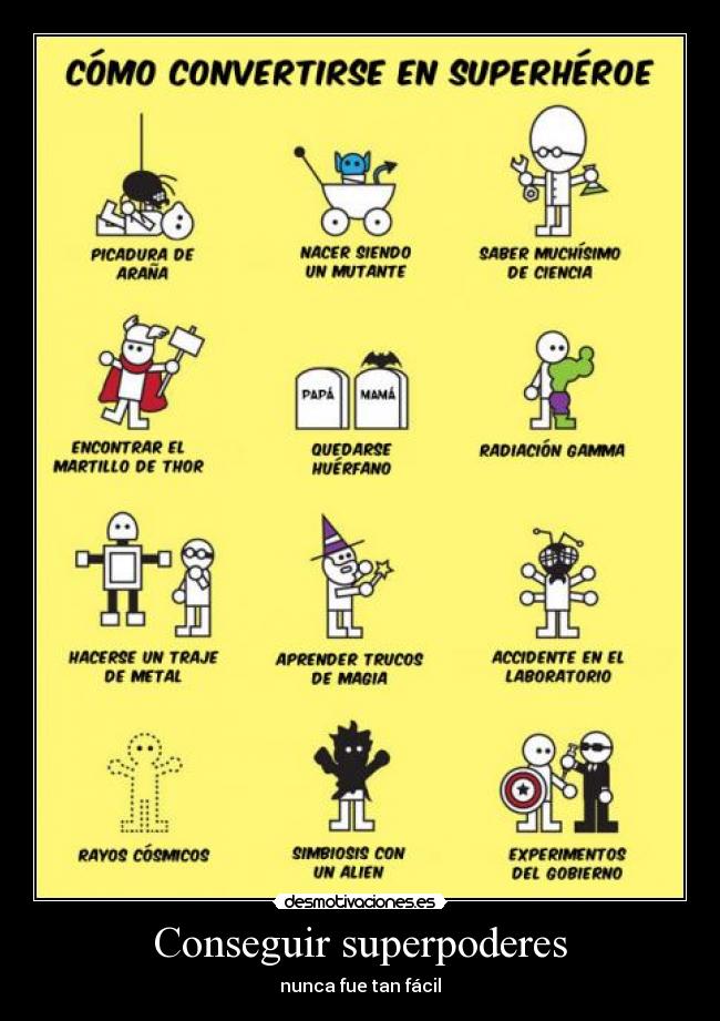 Conseguir superpoderes - nunca fue tan fácil
