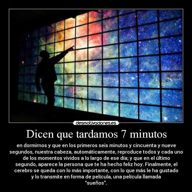 Dicen que tardamos 7 minutos -
