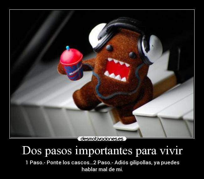 Dos pasos importantes para vivir -