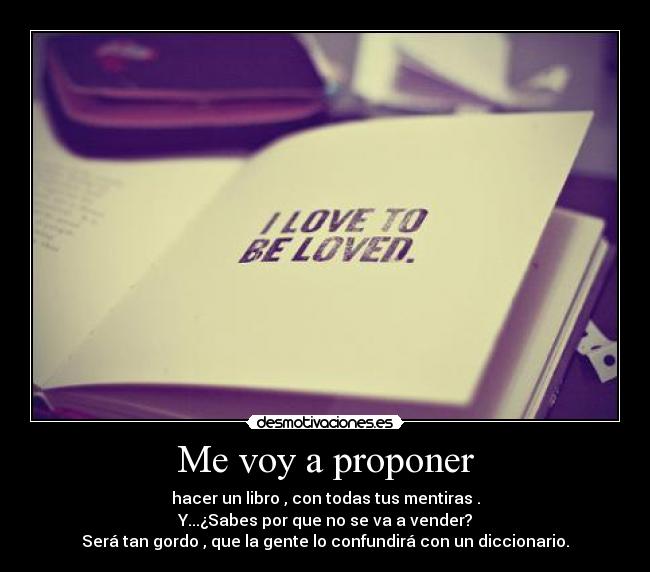 Me voy a proponer -