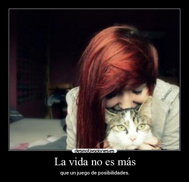 La vida no es más - que un juego de posibilidades.