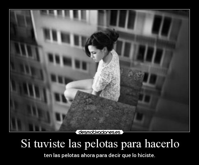 Si tuviste las pelotas para hacerlo - 