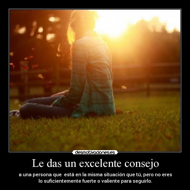 Le das un excelente consejo - 