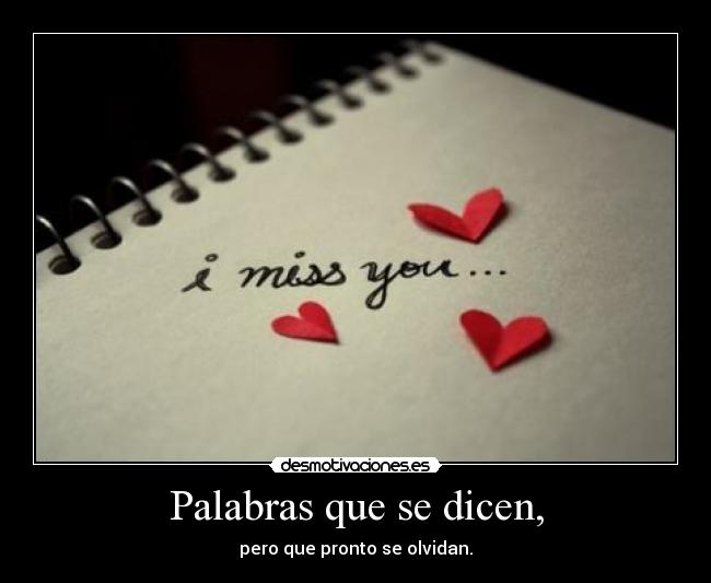 Palabras que se dicen, -