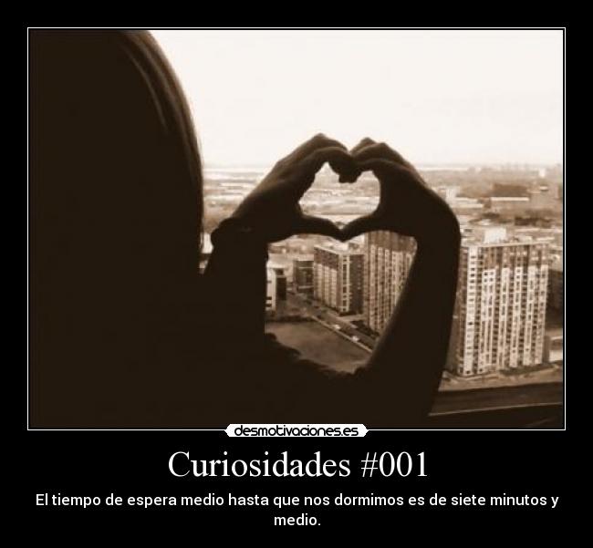 Curiosidades #001 - El tiempo de espera medio hasta que nos dormimos es de siete minutos y medio.