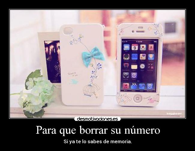 Para que borrar su número - 