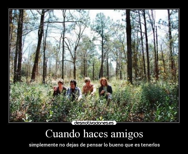 Cuando haces amigos -