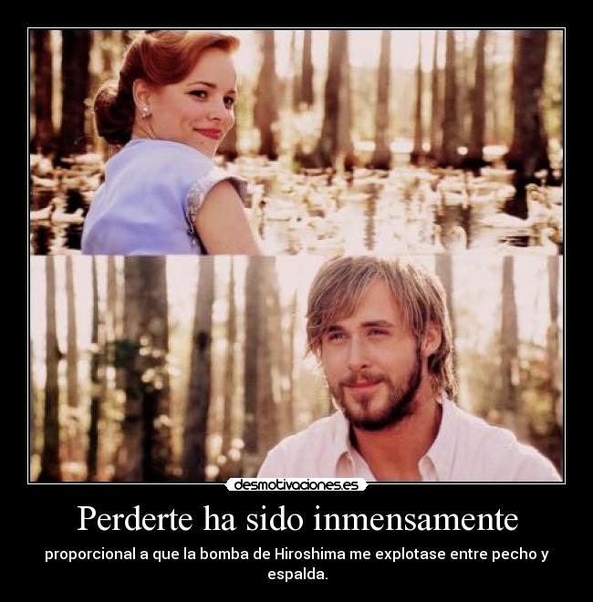 Perderte ha sido inmensamente - 