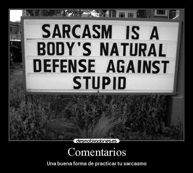 Comentarios - Una buena forma de practicar tu sarcasmo