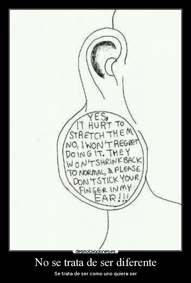 No se trata de ser diferente -