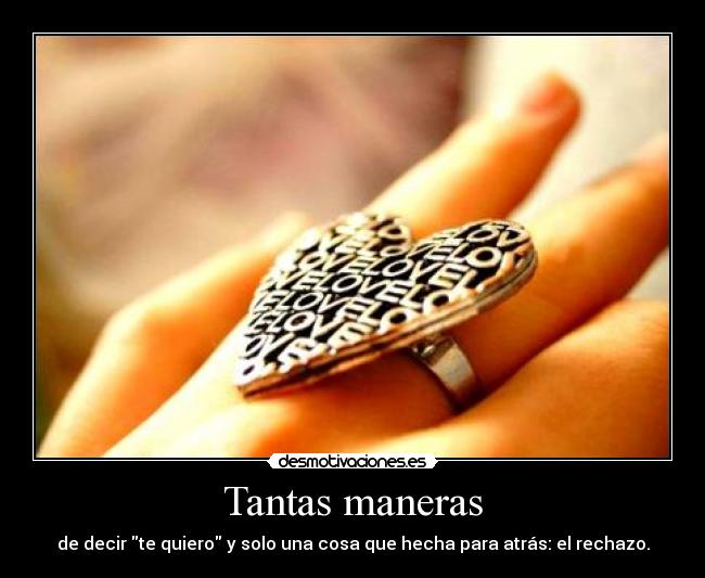 Tantas maneras - 