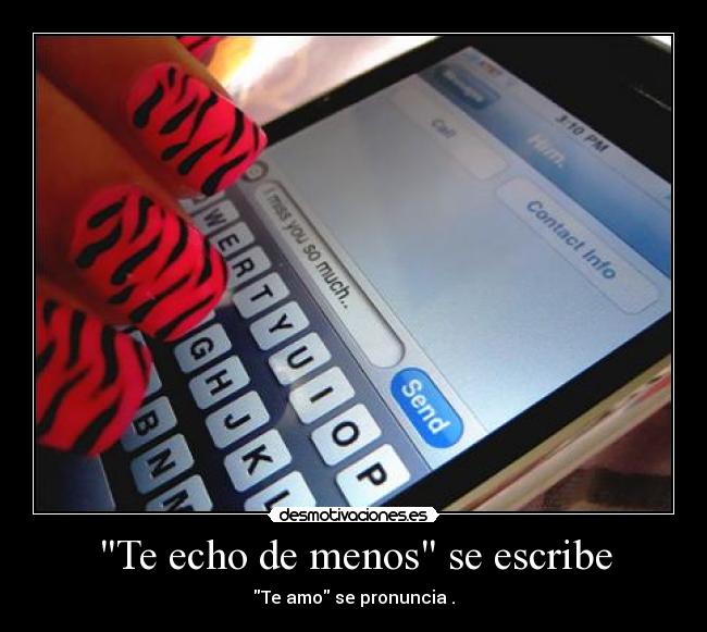 Te echo de menos se escribe - 