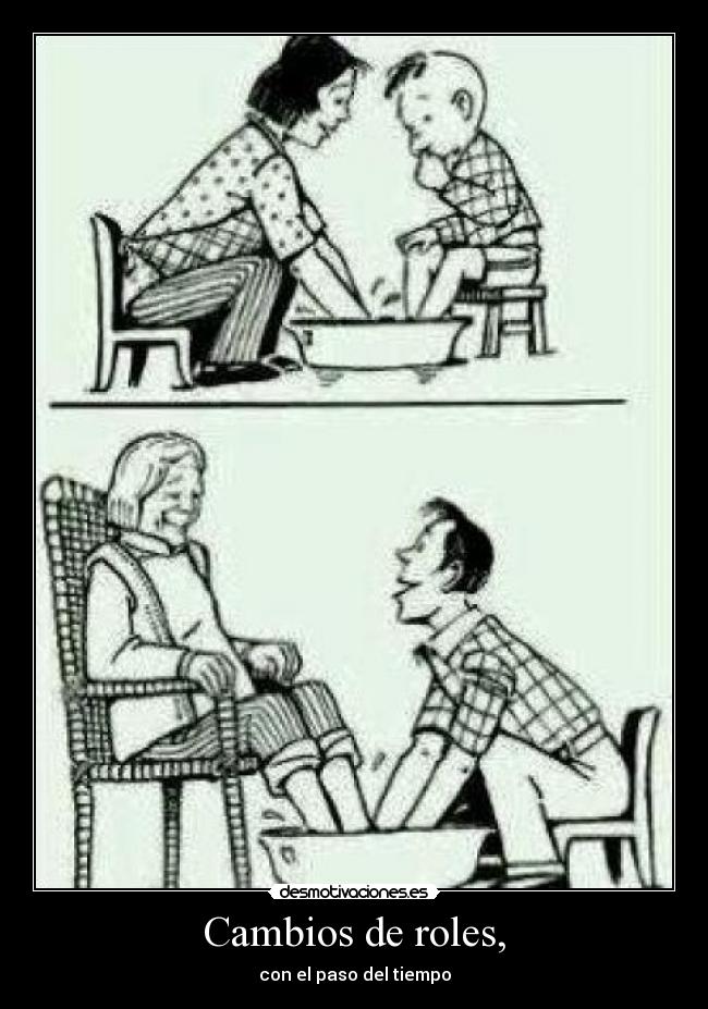 Cambios de roles, - con el paso del tiempo