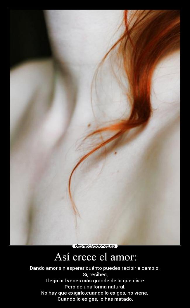Así crece el amor: -