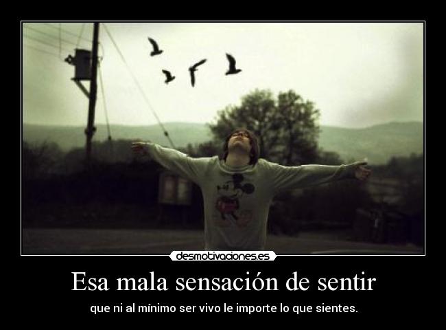 Esa mala sensación de sentir - 