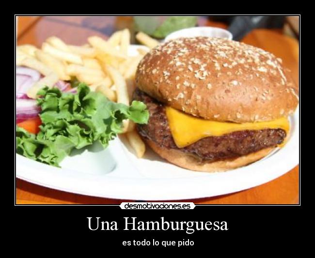 Una Hamburguesa - es todo lo que pido