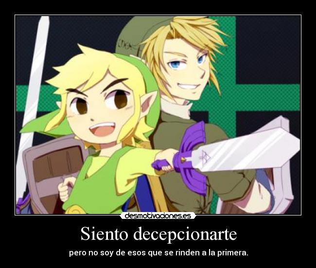 carteles links thelegendofzelda siento decepcionarte desmotivaciones