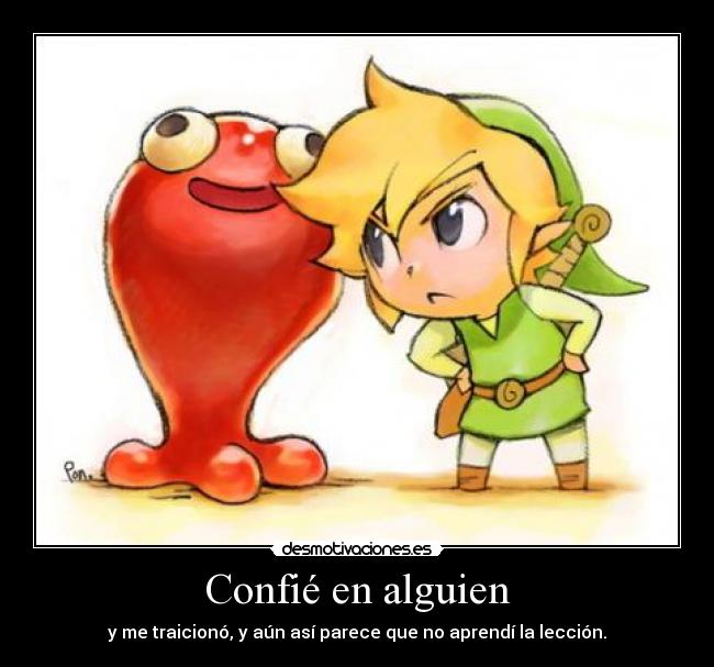 carteles link thelegendofzelda confie alguien desmotivaciones