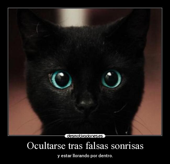 Ocultarse tras falsas sonrisas - y estar llorando por dentro.