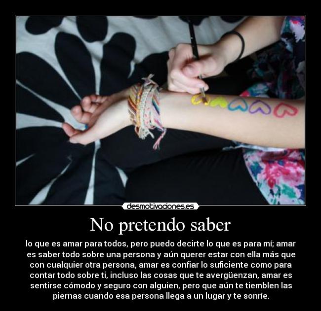 No pretendo saber - 